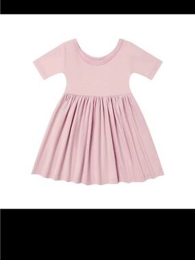 BAMBOO Light Pink Short-Sleeve Twirl Dress